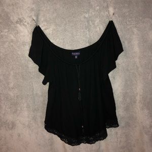 Black Off the Shoulder Top